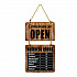 Business Hours Outdoor Sign, 9.75 x 22.5, Brown Face, Black/White Lettering, Chalkboard (EGPHD0310S)