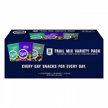 Trail Mix Variety Pack, Assorted Flavors, 18 Bags/Carton (KAR08825)