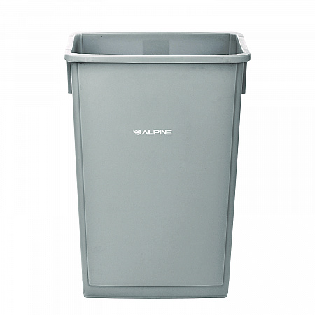 Slim 23 Gallon Indoor Trash Can, Plastic, Gray (477GRY)