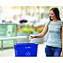 Slim 23 Gallon Recycling Bin, Plastic, Blue (477RBLU)