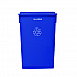 Slim 23 Gallon Recycling Bin, Plastic, Blue (477RBLU)