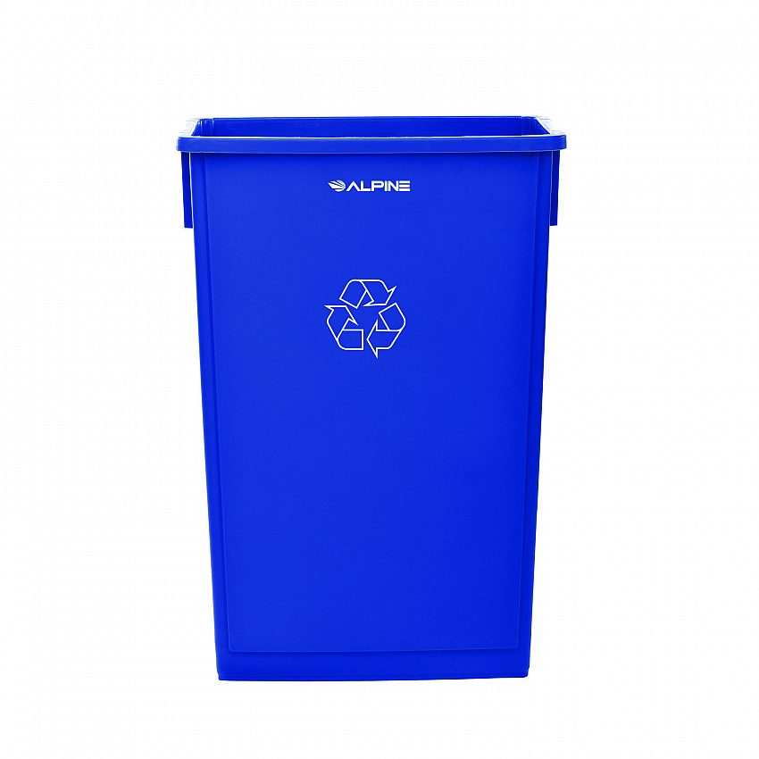 Slim 23 Gallon Recycling Bin, Plastic, Blue (477RBLU)