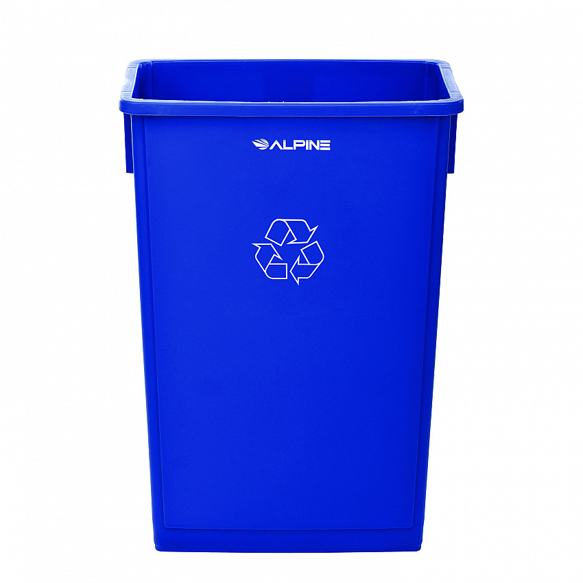 Slim 23 Gallon Recycling Bin, Plastic, Blue (477RBLU)