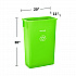Slim 23 Gallon Recycling Bin, Plastic, Lime Green (ALP477LGRN)