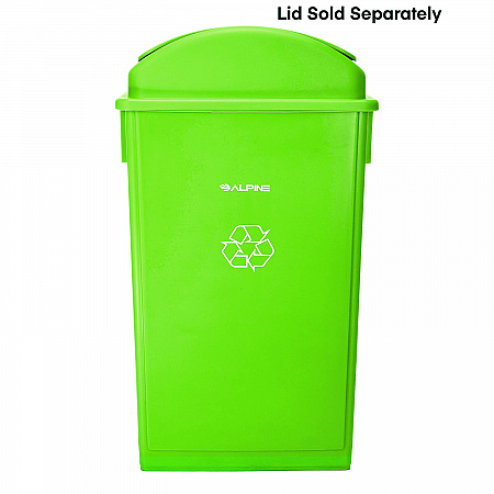 Slim 23 Gallon Recycling Bin, Plastic, Lime Green (ALP477LGRN)