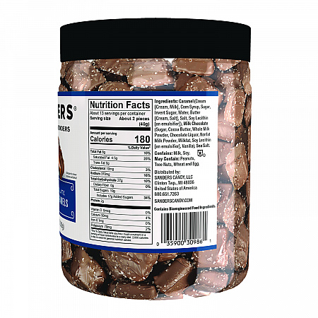 Small Batch Wonders Milk Chocolate Sea Salt Caramels, 18 oz Tub (MRY30986)