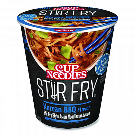 Cup Noodles Stir Fry, Korean BBQ, 2.89 oz Cup, 6/Carton (NIS42403)