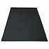 Ribbed Vinyl Anti-Fatigue Mat, Rectangular, Black Ribbed Surface, 24