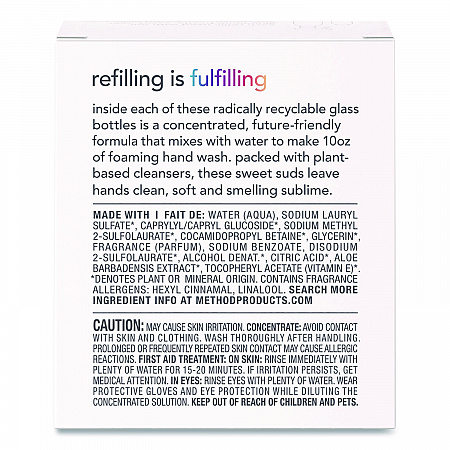Refill + Reuse Foaming Hand Soap Refill Kit, Sea Minerals Scent, (2) 1 oz Refill Bottles, 10 oz Dispenser Bottle (356001)