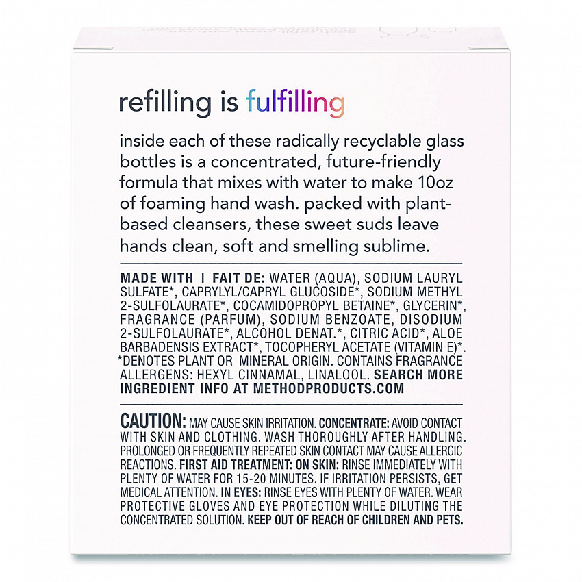 Refill + Reuse Foaming Hand Soap Refill Kit, Sea Minerals Scent, (2) 1 oz Refill Bottles, 10 oz Dispenser Bottle (356001)
