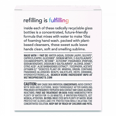 Refill + Reuse Foaming Hand Soap Refill, Sweet Water Scent, 1 oz Refill Bottle, 2/Pack (356011)