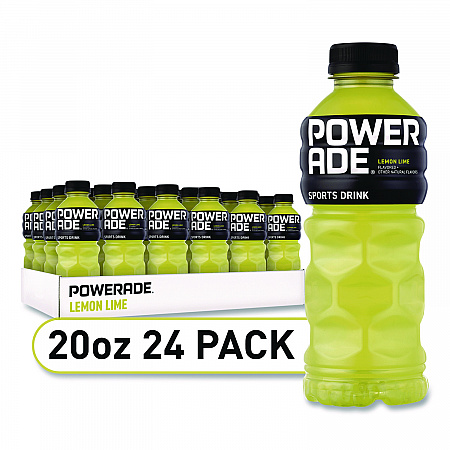 Sports Drink, Lemon Lime, 20 oz Bottle, 24/Pack (049000003697)