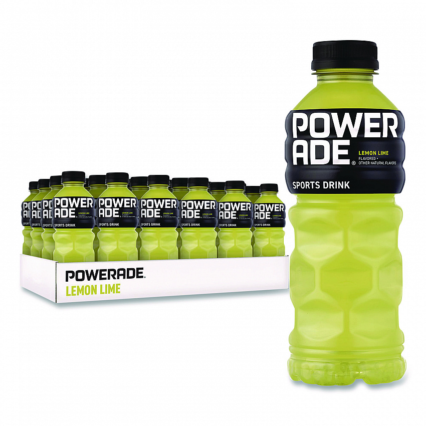 Sports Drink, Lemon Lime, 20 oz Bottle, 24/Pack (049000003697)
