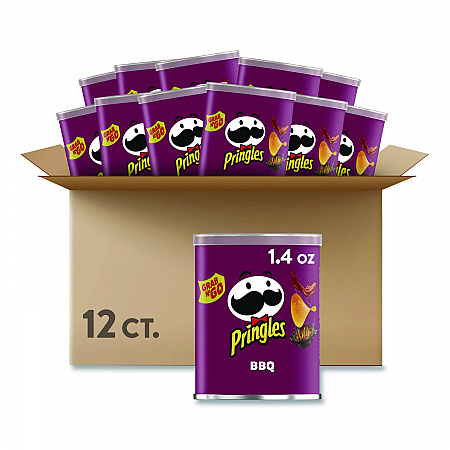 Grab and Go BBQ Crisps, 1.4 oz Can, 12/Carton (KEE18372)