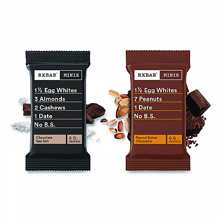 Minis Protein Bars, Chocolate Sea Salt and Peanut Butter Chocolate, 0.9 oz Bar, 8/Box (KEE00190)