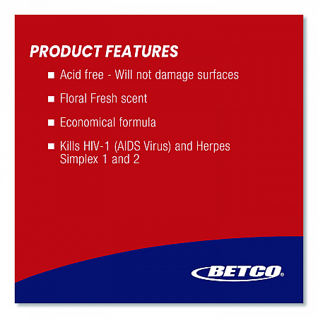 Rest Stop Non-Acid Bowl and Restroom Cleaner, Floral Fresh Scent, 32 oz. Bottle, 12/Carton (0701200)