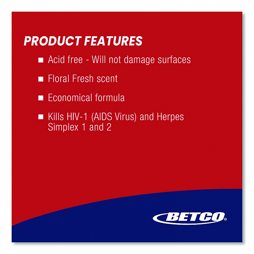 Rest Stop Non-Acid Bowl and Restroom Cleaner, Floral Fresh Scent, 32 oz. Bottle, 12/Carton (0701200)