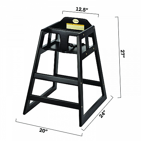 Wooden Stackable High Chair, Supports Up to 50 lb, 29.02