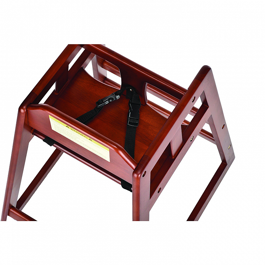 Wooden Stackable High Chair, Supports Up to 50 lb, 29.02" h, Mahogany (ALP41201MA)