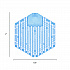 Wave 3D Urinal Deodorizer, Cotton Blossom Scent, Blue, 10/Box, 6 Boxes/Carton (3WDS60CBLCT)