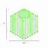 Wave 3D Urinal Deodorizer, Cucumber Melon Scent, Green, 10/Box (3WDS60CME)