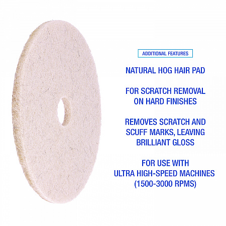 Natural Hog Hair Burnishing Floor Pads, 19