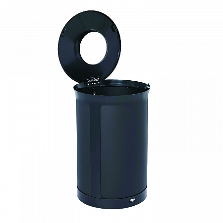 ENHANCE Series Waste Receptacle, 33 gal, Metal, Jet Black Metallic (2172842)