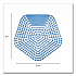 Anti-Splash Urinal Screen, Clean Cotton Scent, Blue, 0.11 oz, 10/Box (1004)