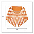 Anti-Splash Urinal Screen, Mango Mist Scent, Orange, 0.11 oz, 10/Box (1006)