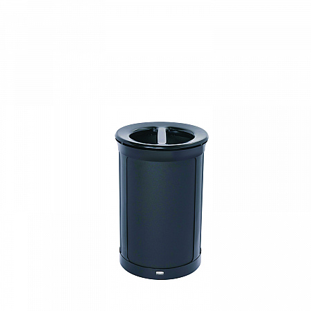 ENHANCE Series Waste Receptacle, Dual Top Hole, 23 gal, Metal, Jet Black Metallic (2172844)