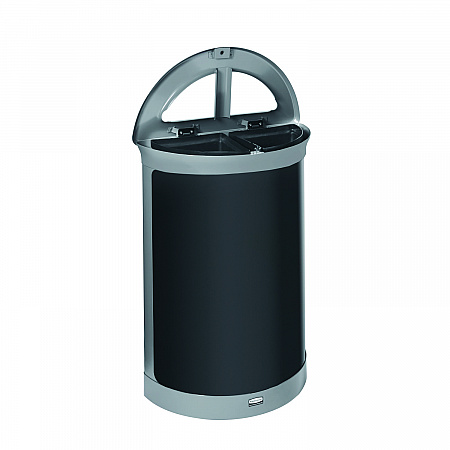 ENHANCE Series Waste Receptacle, Dual Top Hole, 11.5 gal, Metal, Pearl Gray/Umbra Gray (2172846)