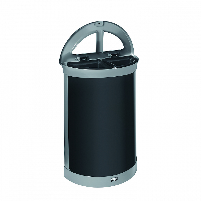 ENHANCE Series Waste Receptacle, Dual Top Hole, 11.5 gal, Metal, Pearl Gray/Umbra Gray (2172846)