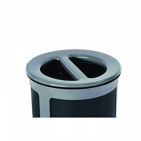 ENHANCE Series Waste Receptacle, Dual Top Hole, 33 gal, Metal, Pearl Gray/Umbra Gray (2172847)