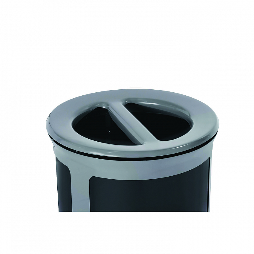 ENHANCE Series Waste Receptacle, Dual Top Hole, 33 gal, Metal, Pearl Gray/Umbra Gray (2172847)