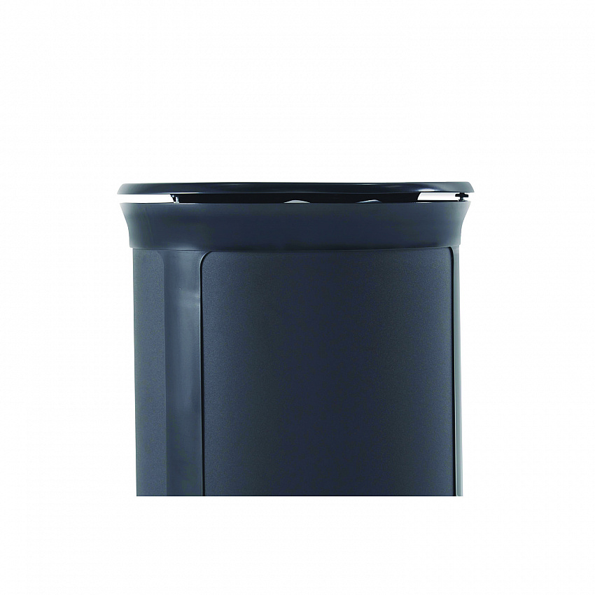 ENHANCE Series Waste Receptacle, Dual Top Hole, 33 gal, Metal, Jet Black Metallic (2172848)