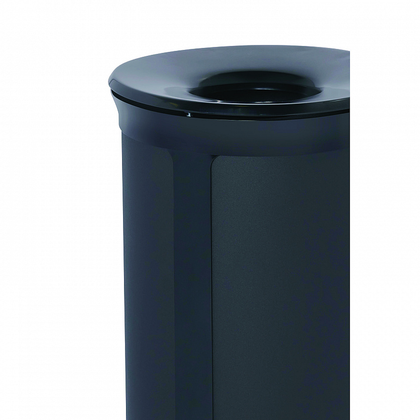ENHANCE Series Waste Receptacle, 23 gal, Metal, Jet Black Metallic (2172850)