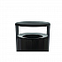 RESIST Round Waste Container, 45 gal, Metal, Textured Black/Black Gloss (2184979)