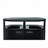 RESIST Dual Stream Waste and Recycling Container, 66 gal, Metal, Textured Black/Black Gloss (2185042)