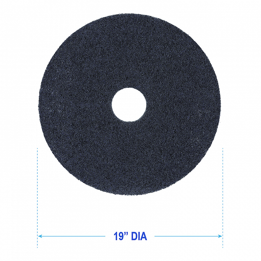 High Performance Stripping Floor Pads, 19" Diameter, Black, 5/Carton (4019HIP)