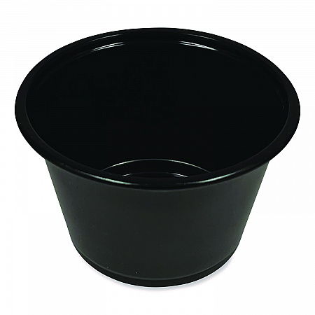 Souffle/Portion Cups, 4 oz, Plastic, Black, 2,500/Carton (PRTN4BL)