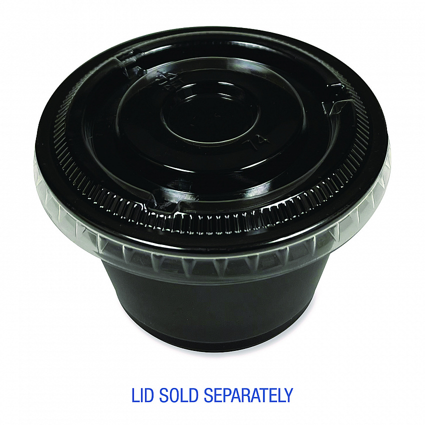 Souffle/Portion Cups, 4 oz, Plastic, Black, 2,500/Carton (PRTN4BL)