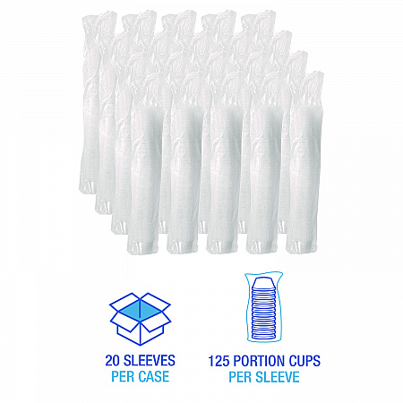 Souffle/Portion Cups, 4 oz, Plastic, Translucent, 2,500/Carton (PRTN4TS)