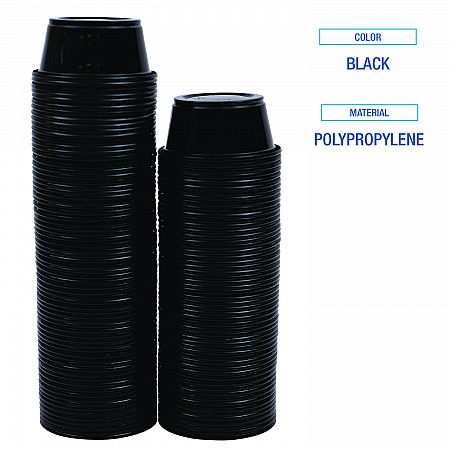 Souffle/Portion Cups, 3.25 oz, Plastic, Black, 2,500/Carton (PRTN325BL)