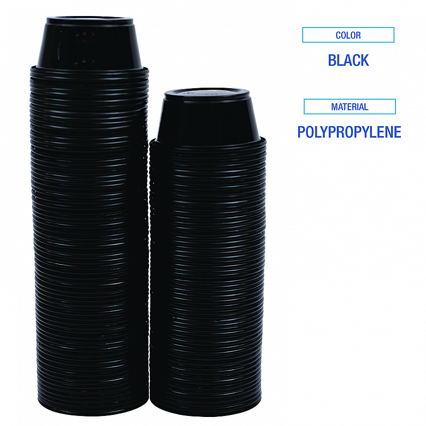 Souffle/Portion Cups, 3.25 oz, Plastic, Black, 2,500/Carton (PRTN325BL)