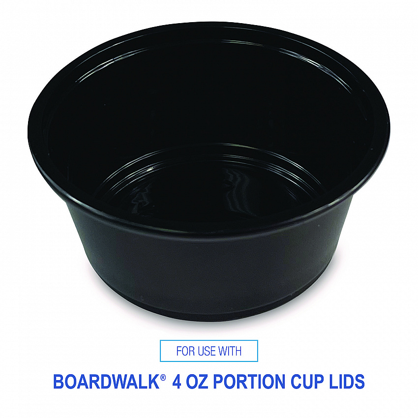 Souffle/Portion Cups, 3.25 oz, Plastic, Black, 2,500/Carton (PRTN325BL)