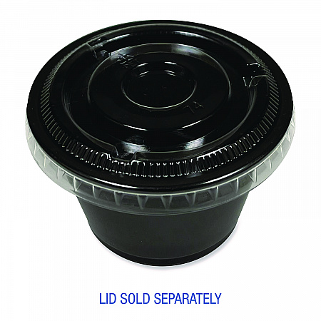 Souffle/Portion Cups, 3.25 oz, Plastic, Black, 2,500/Carton (PRTN325BL)