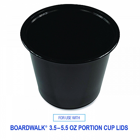 Souffle/Portion Cups, 5.5 oz, Plastic, Black, 2,500/Carton (PRTN55BL)