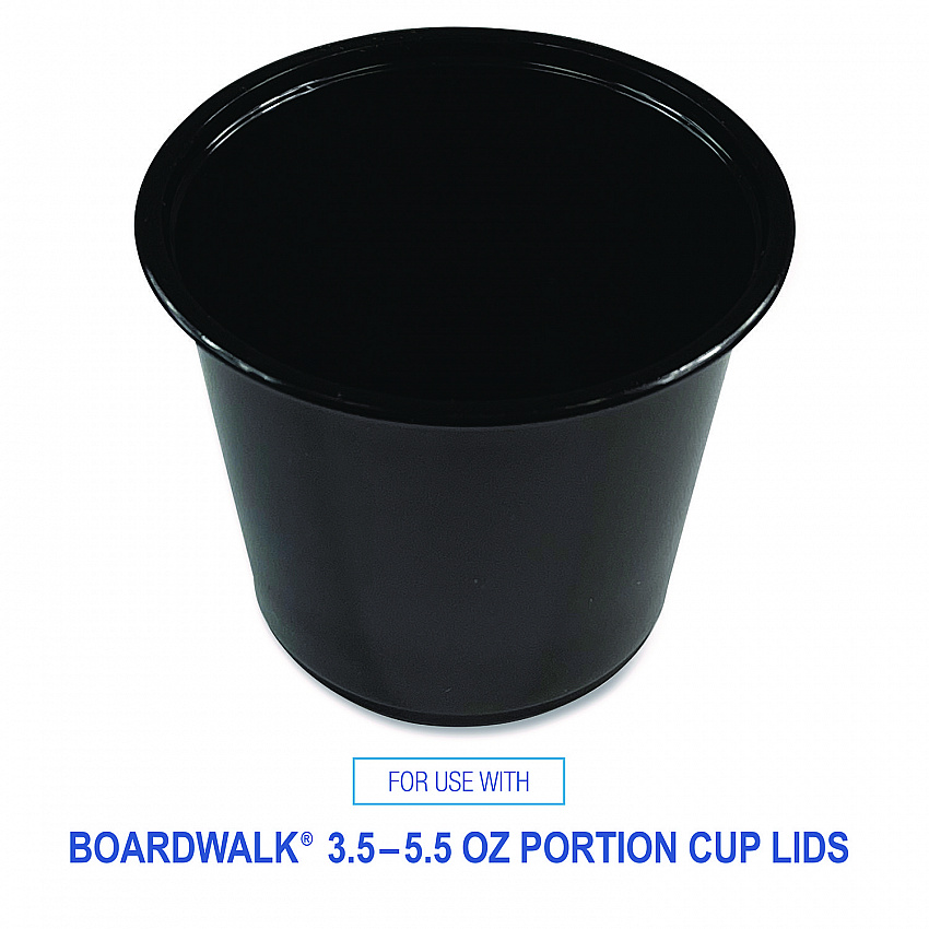 Souffle/Portion Cups, 5.5 oz, Plastic, Black, 2,500/Carton (PRTN55BL)