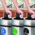 17 Gallon Stainless Steel Indoor Recycling, Trash and Compost Bins with Swivel Lid (47065L1RTCO)