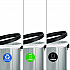 17 Gallon Stainless Steel Indoor Recycling, Trash and Compost Bins with Swivel Lid (47065L1RTCO)